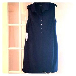 Brand New Navy Tahari Sleeveless Dress